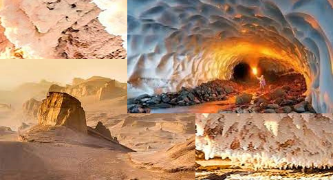 کلوت‌های بیابان لوت و غار نمکدان قشم در فهرست ۱۰۰ محدوده برتر میراث زمین شناختی جهان